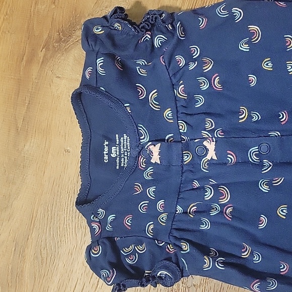 6 month Carter's cloud and rainbows romper - Picture 2 of 3